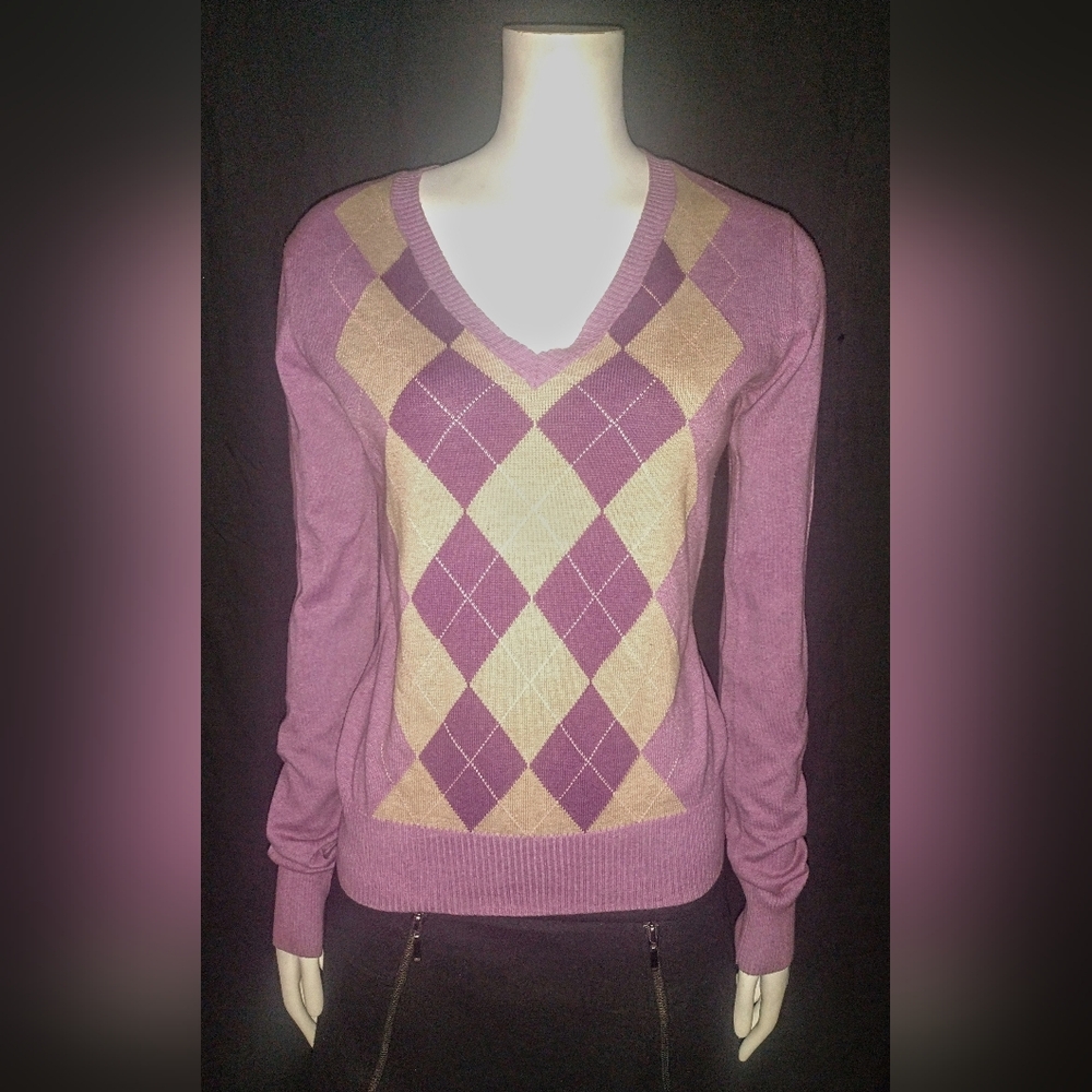 "Merona" Argyle V-Neck Sweater